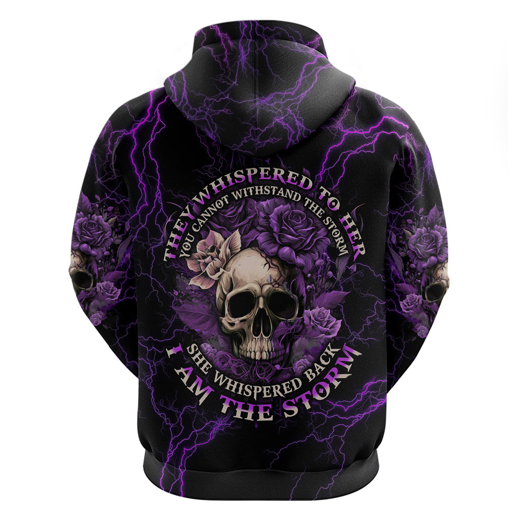I Am The Storm Rose Skull Hoodie TS04