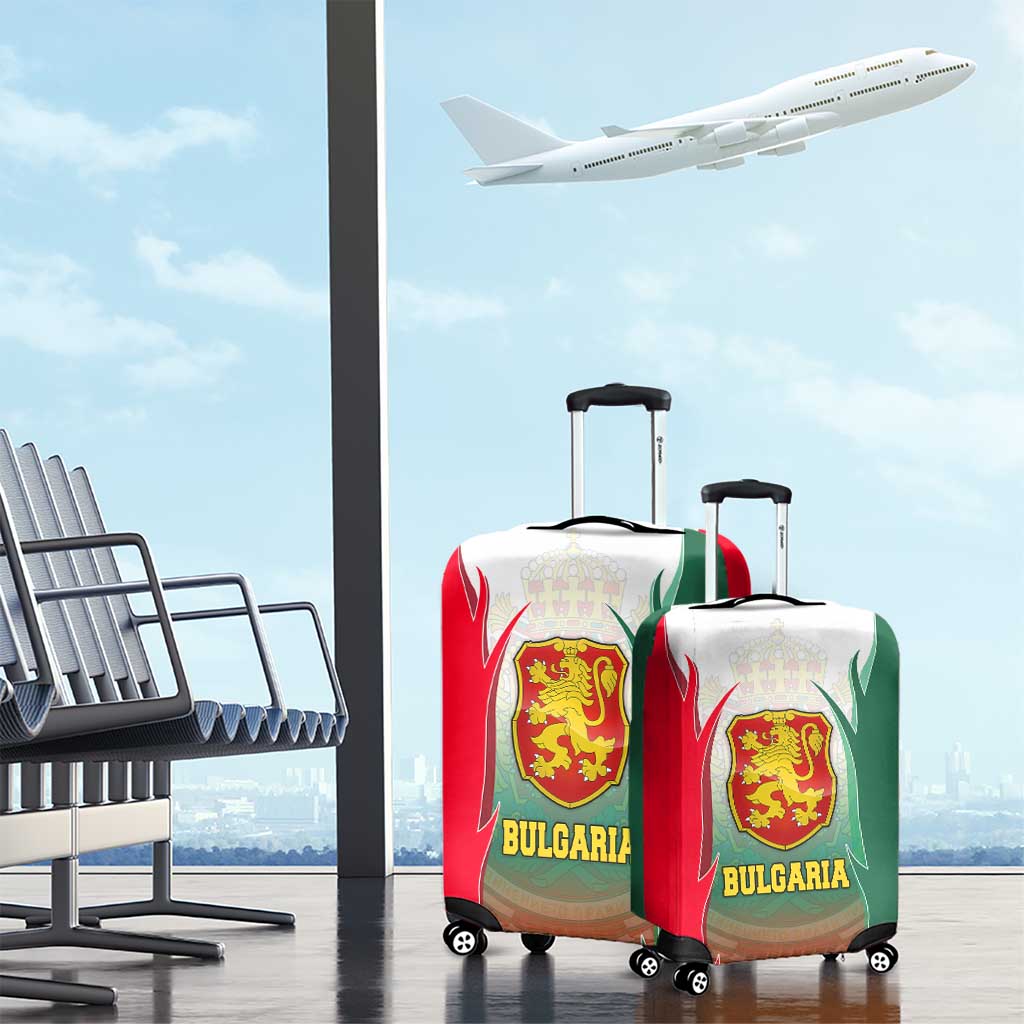 Bulgaria National Crest Luggage Cover with Tricolor Design and Folk Cuff Pattern TS04