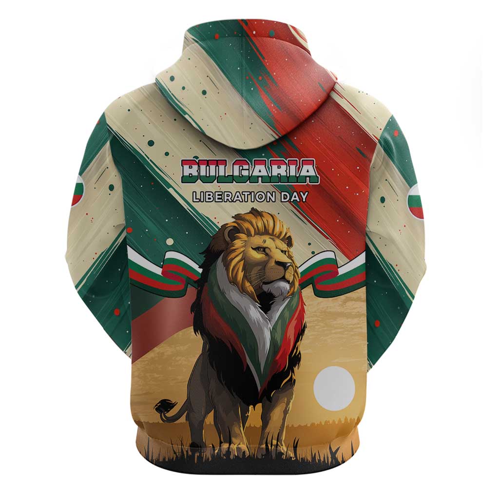 Bulgaria Liberation Day Hoodie with Shipka Monument and Tricolor Lion Graphic TS04