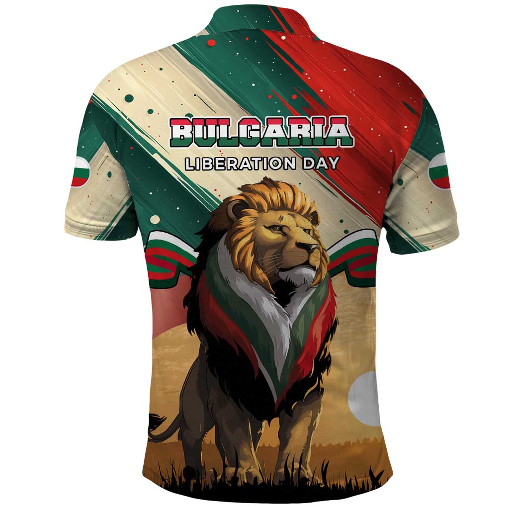 Bulgaria Liberation Day Polo Shirt with Shipka Monument and Tricolor Lion Graphic TS04