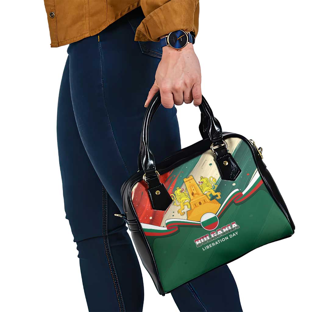 Bulgaria Liberation Day Shoulder Handbag with Shipka Monument and Tricolor Lion Graphic TS04