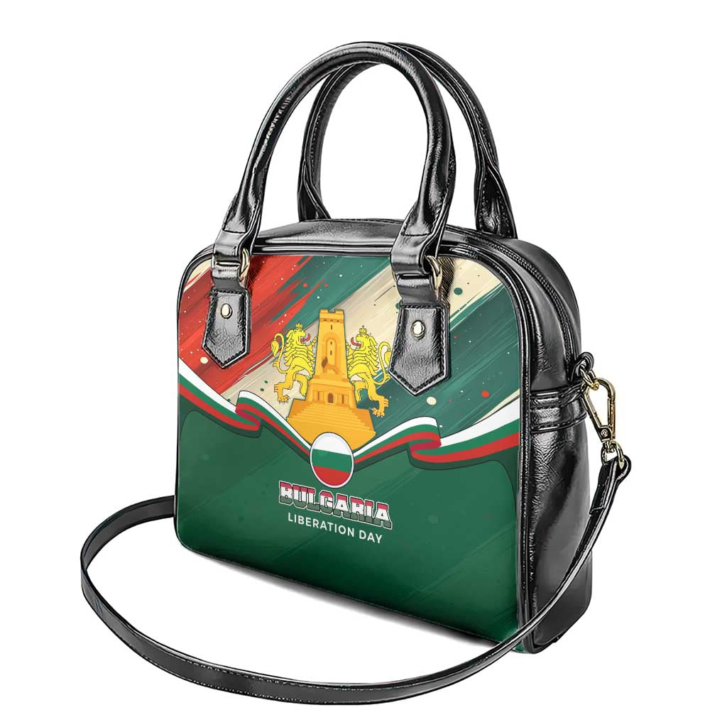 Bulgaria Liberation Day Shoulder Handbag with Shipka Monument and Tricolor Lion Graphic TS04