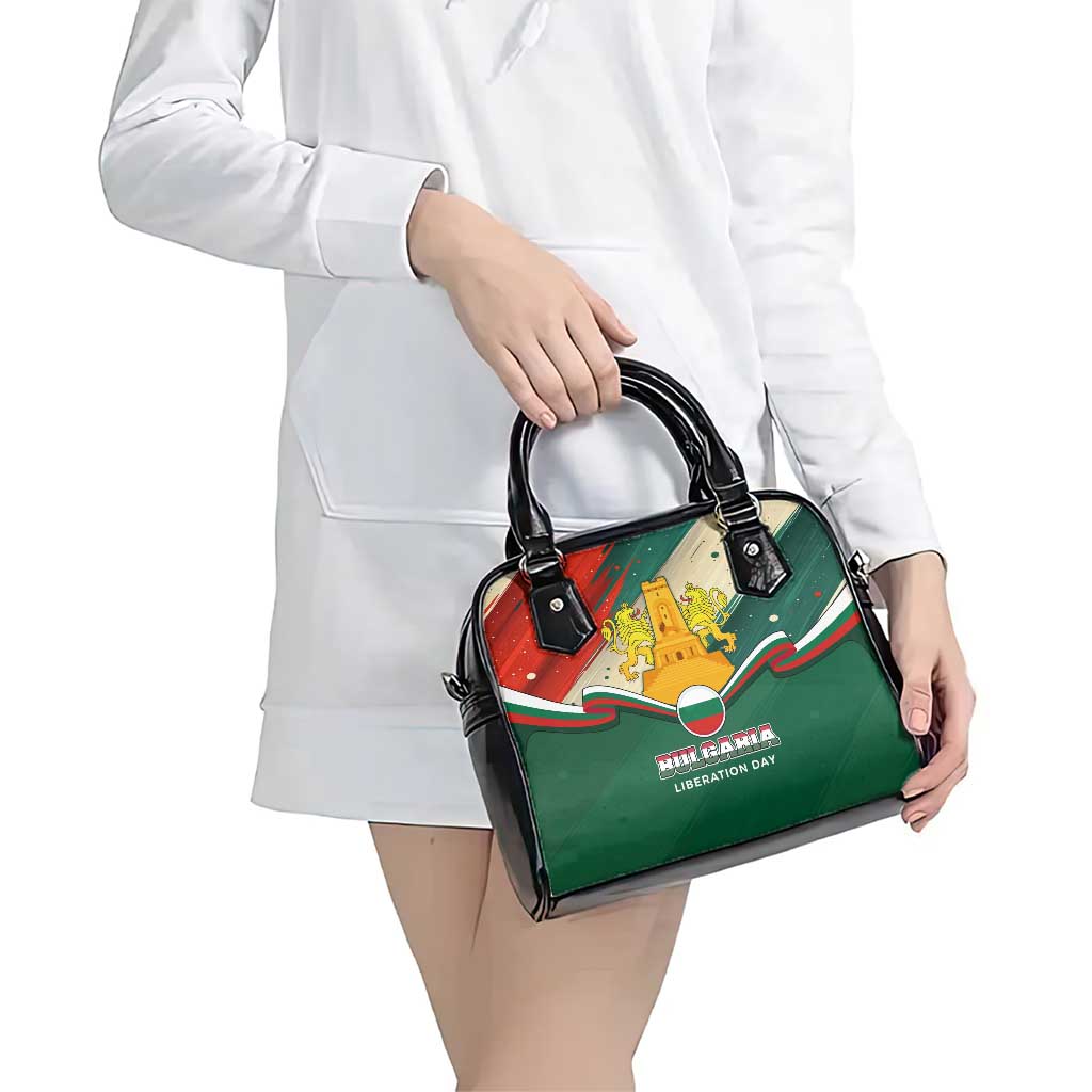 Bulgaria Liberation Day Shoulder Handbag with Shipka Monument and Tricolor Lion Graphic TS04