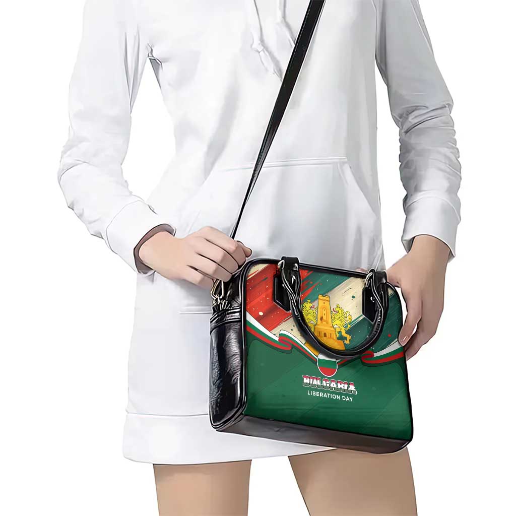 Bulgaria Liberation Day Shoulder Handbag with Shipka Monument and Tricolor Lion Graphic TS04