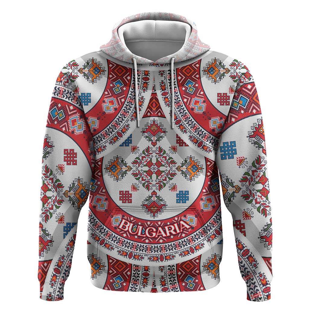 Bulgaria Folk Art Hoodie with Traditional Embroidery and Floral Motifs TS04