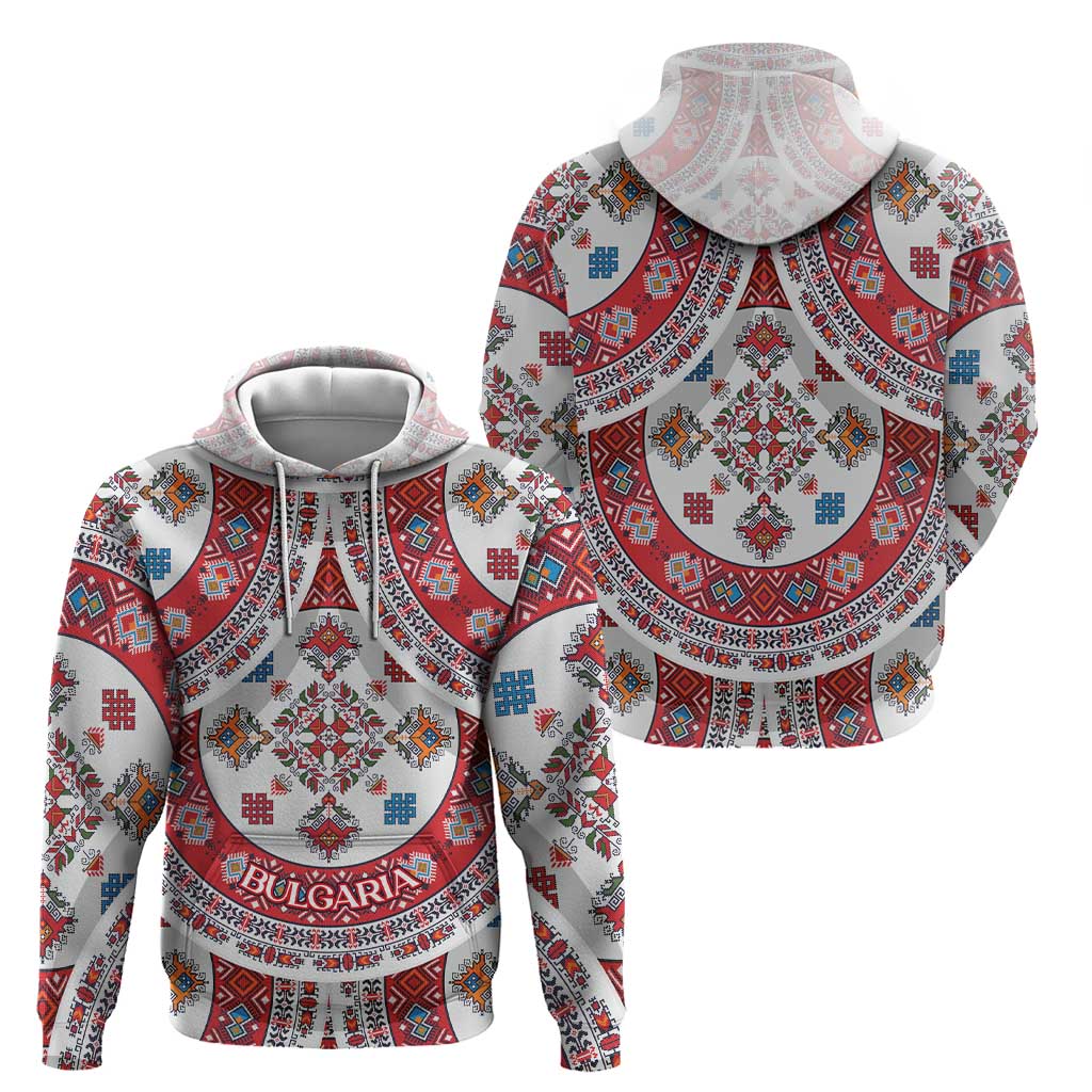 Bulgaria Folk Art Hoodie with Traditional Embroidery and Floral Motifs TS04