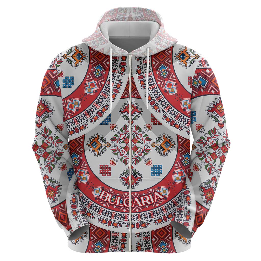 Bulgaria Folk Art Hoodie with Traditional Embroidery and Floral Motifs TS04