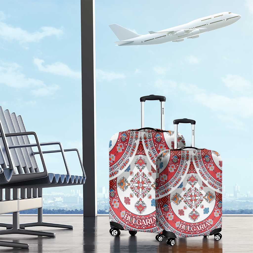 Bulgaria Folk Art Luggage Cover with Traditional Embroidery and Floral Motifs TS04