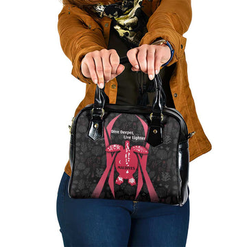 Maldives Dive Turtle Shoulder Handbag with Coral Reef Pattern and Island Spirit Slogan TS04