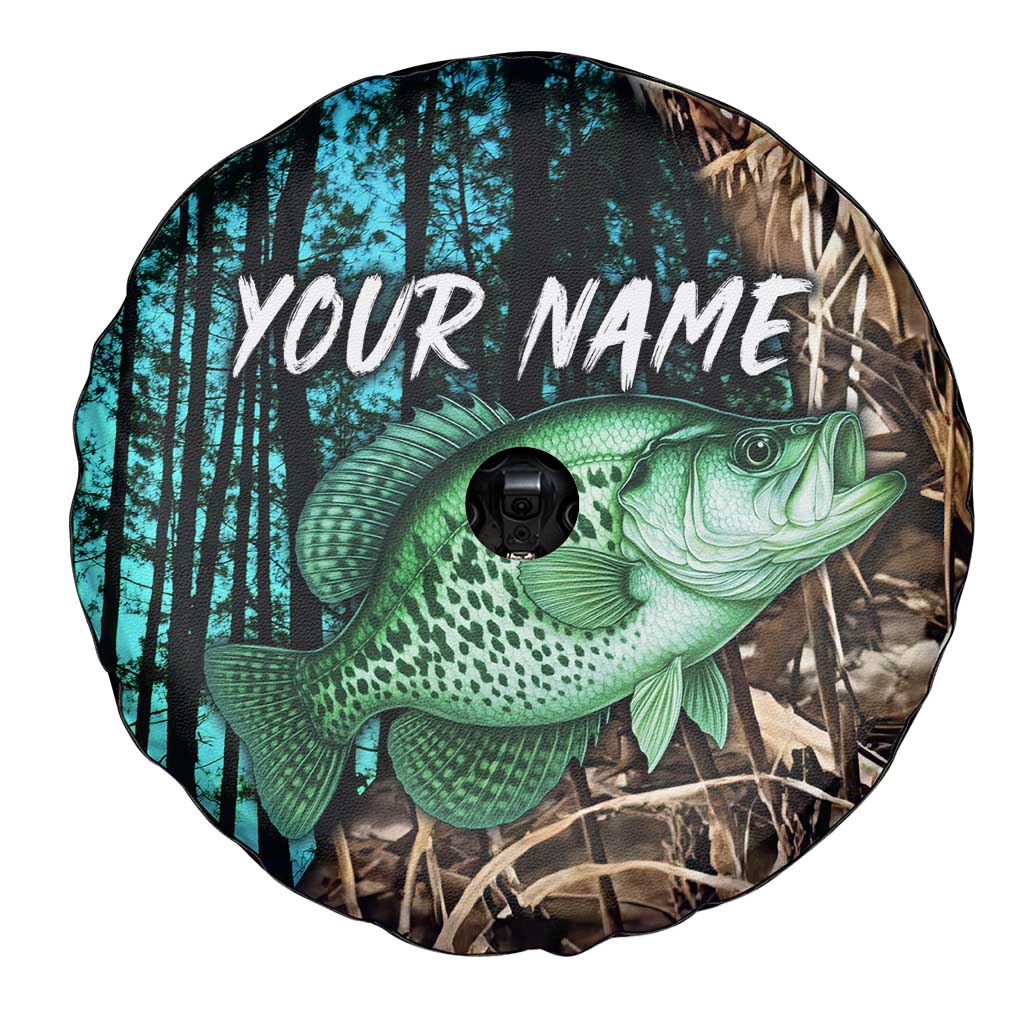 Crappie Fishing Customize Name Spare Tire Cover Forest and Camo Background in Outdoor Fishing TS04