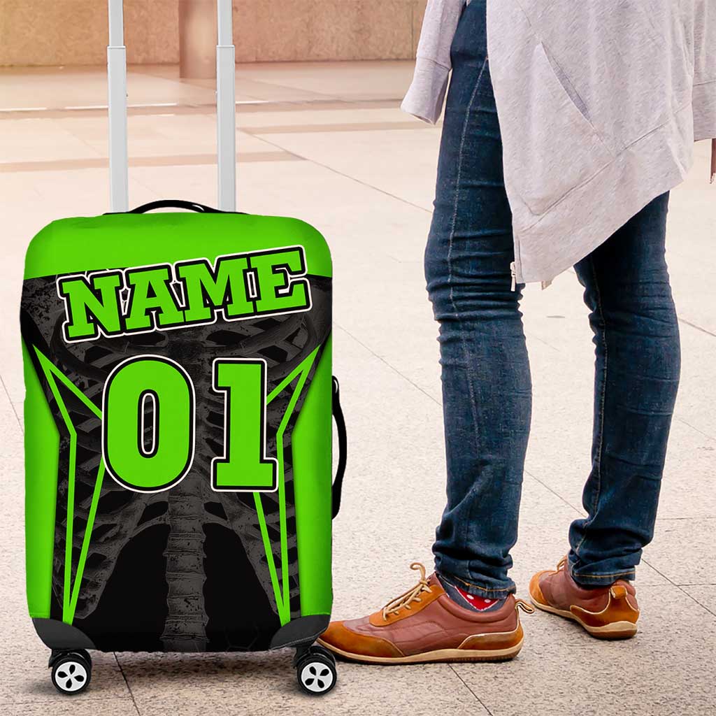 Personalized Skeleton Racing Luggage Cover Cool Bone Motorcycle Motocross Off-Road Riders Racewear TS04