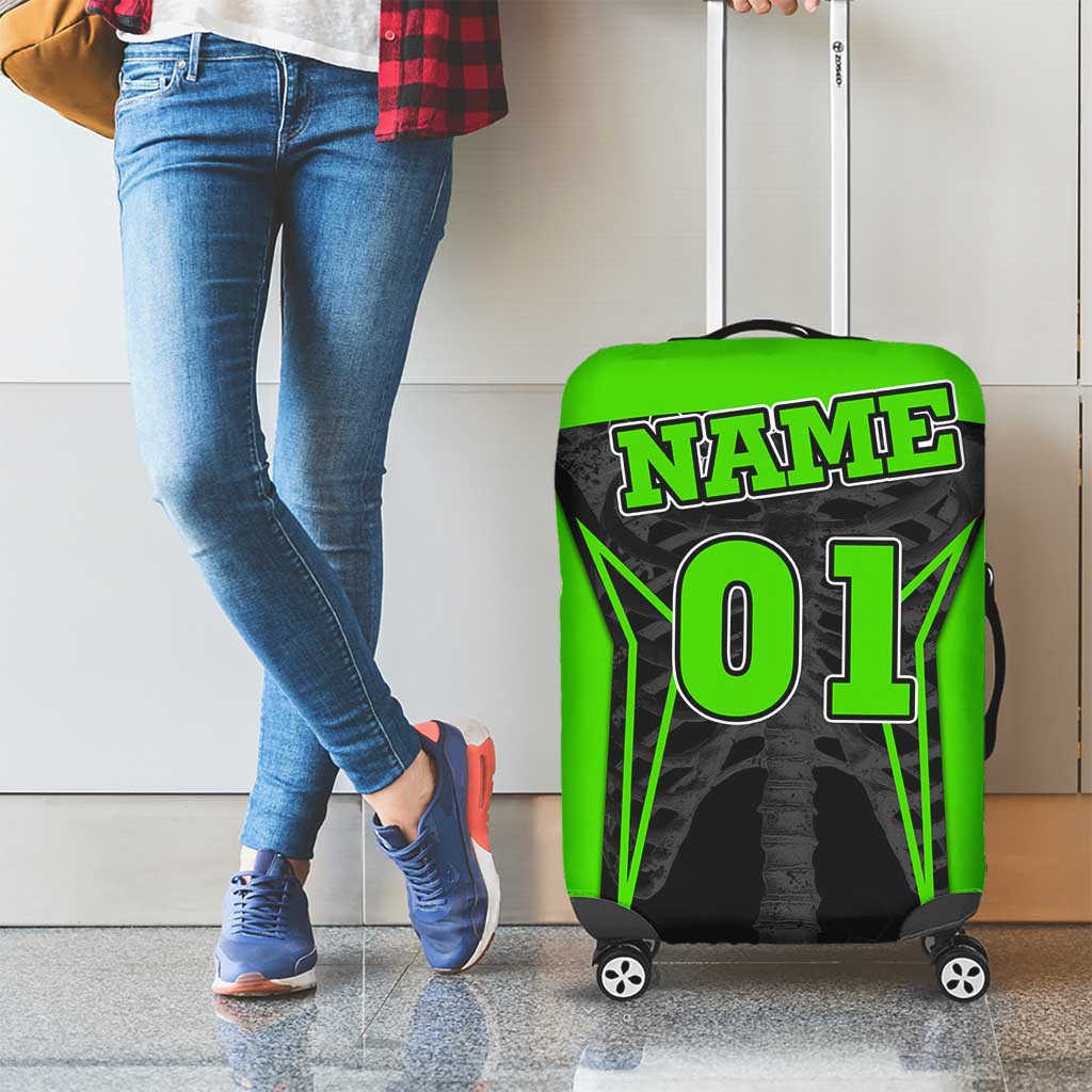 Personalized Skeleton Racing Luggage Cover Cool Bone Motorcycle Motocross Off-Road Riders Racewear TS04