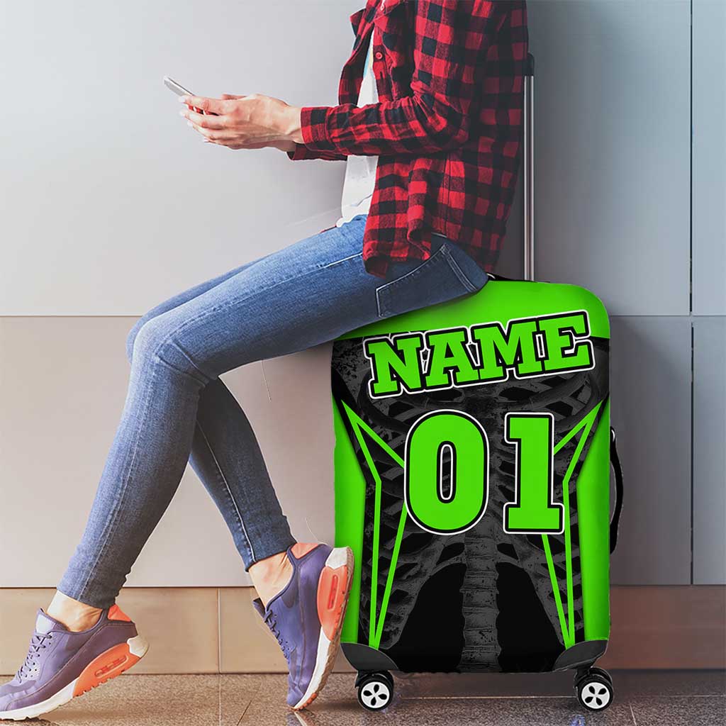 Personalized Skeleton Racing Luggage Cover Cool Bone Motorcycle Motocross Off-Road Riders Racewear TS04