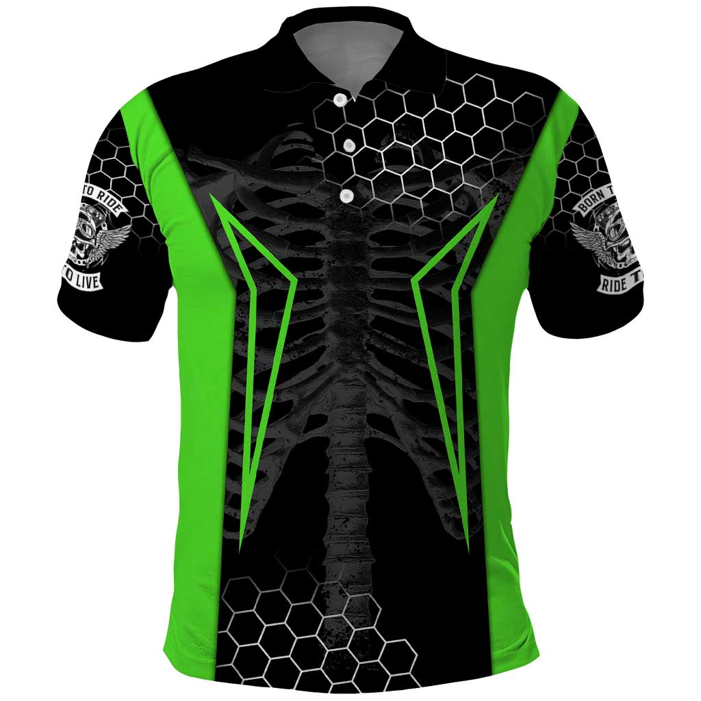 Personalized Skeleton Racing Polo Shirt Cool Bone Motorcycle Motocross Off-Road Riders Racewear TS04