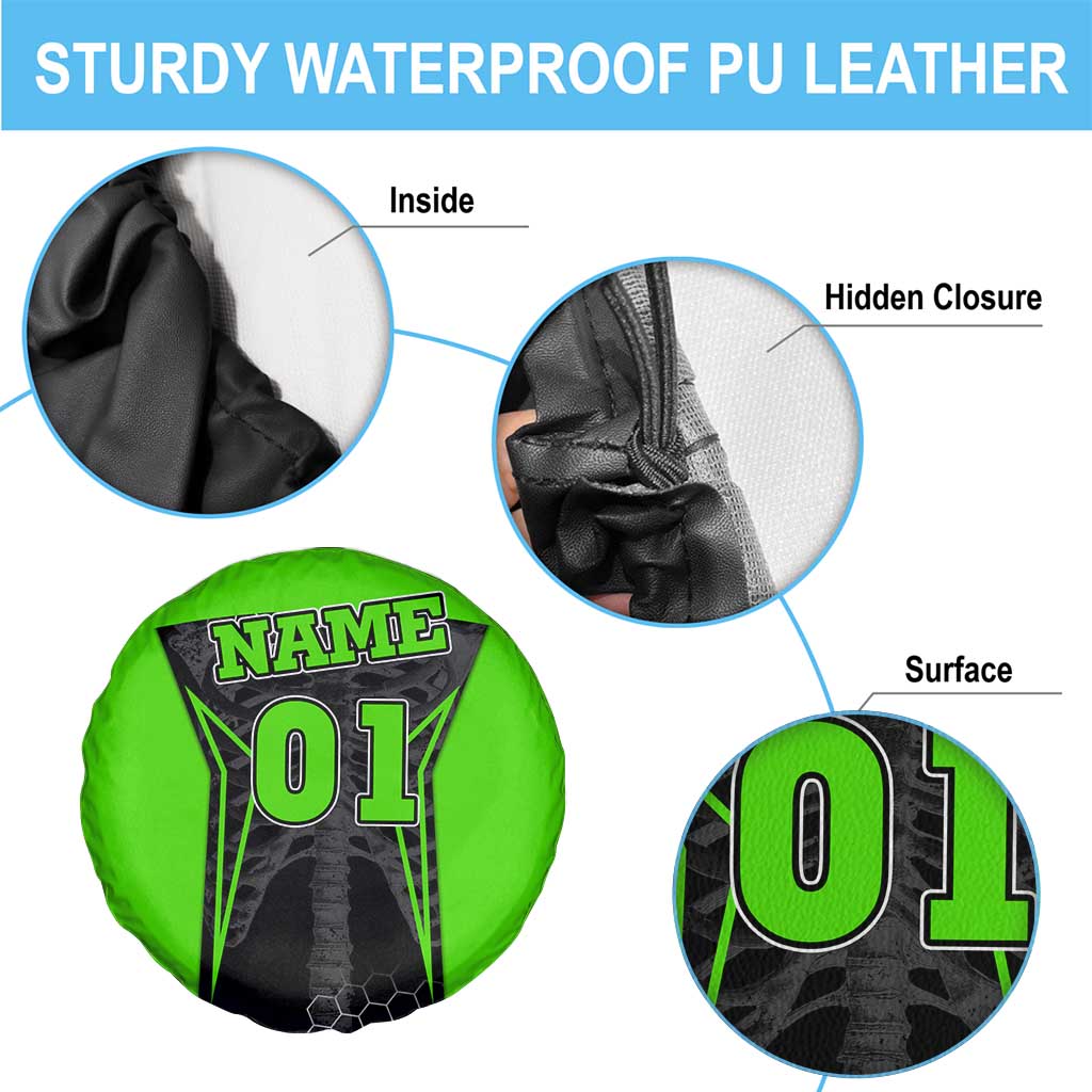 Personalized Skeleton Racing Spare Tire Cover Cool Bone Motorcycle Motocross Off-Road Riders Racewear TS04