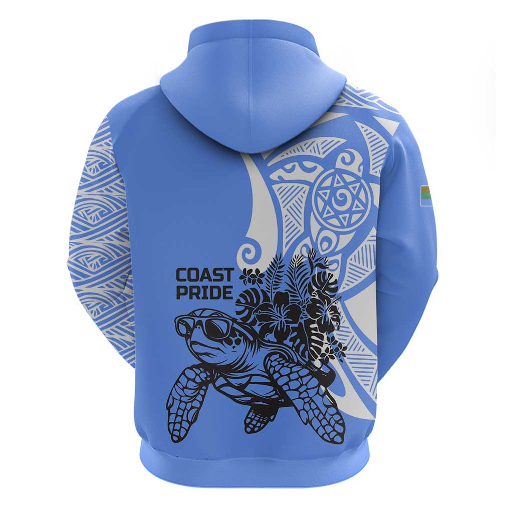 North Caribbean Coast Nicaragua Hoodie with Tribal Turtle Design and Floral Coast Pride TS04