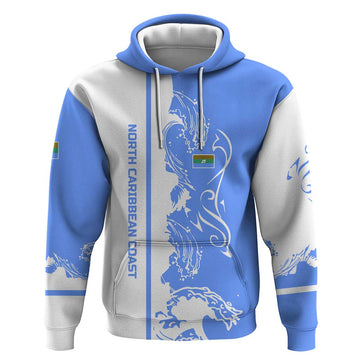 Nicaragua North Caribbean Coast Hoodie with Ocean Wave Pattern and Dance with the Waves TS04