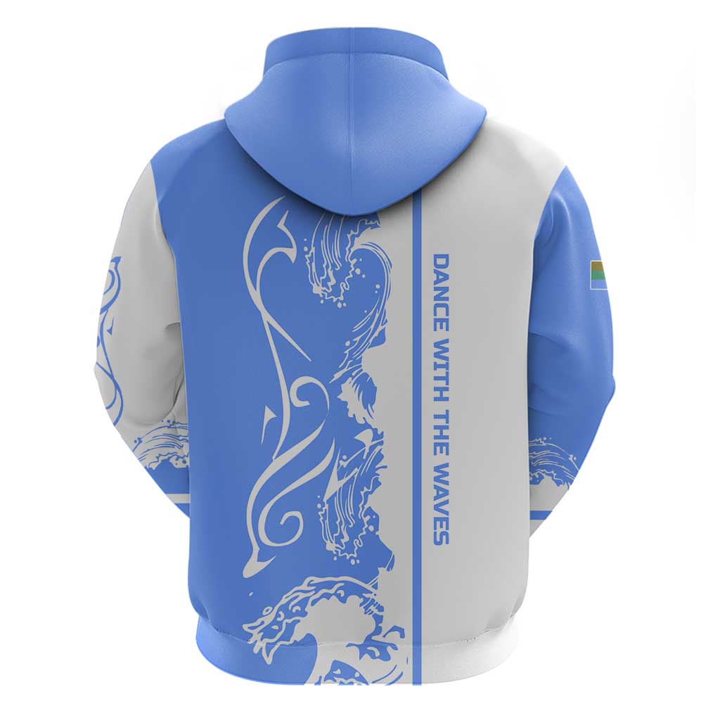 Nicaragua North Caribbean Coast Hoodie with Ocean Wave Pattern and Dance with the Waves TS04