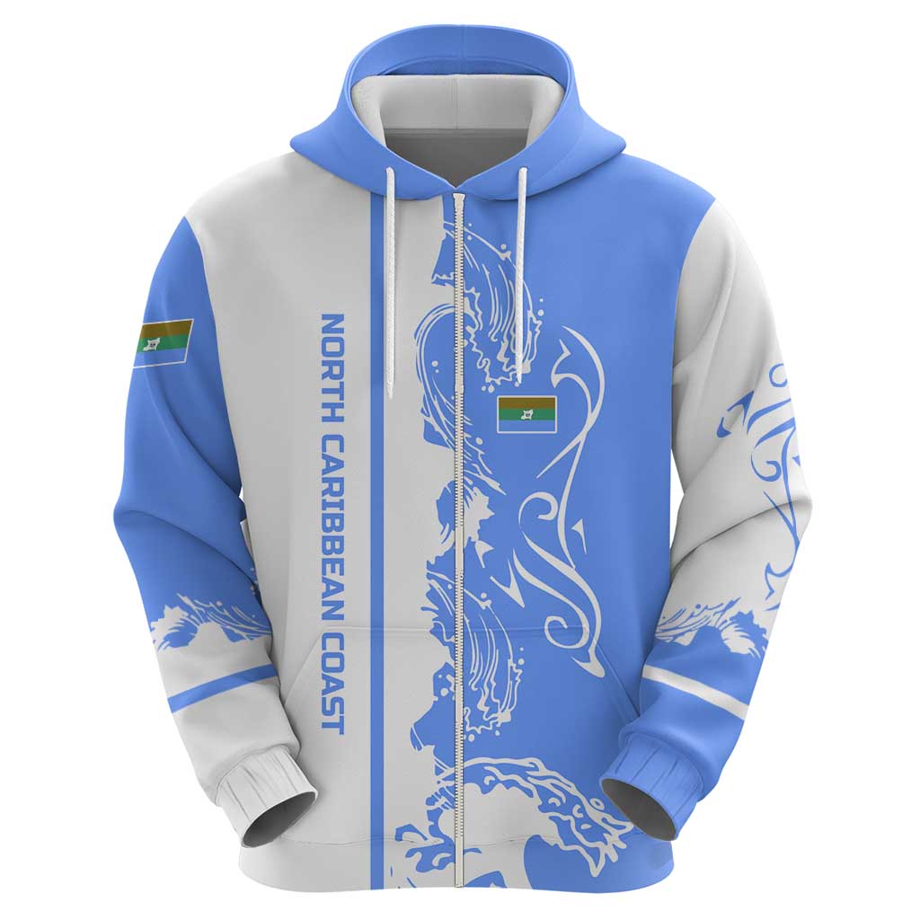 Nicaragua North Caribbean Coast Hoodie with Ocean Wave Pattern and Dance with the Waves TS04