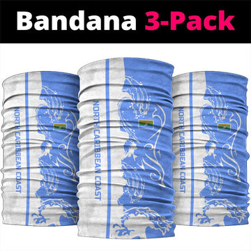 Nicaragua North Caribbean Coast Neck Gaiter with Ocean Wave Pattern and Dance with the Waves TS04