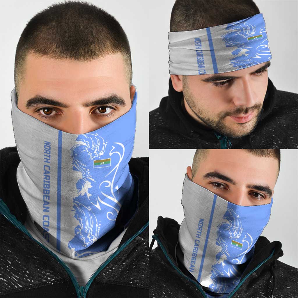 Nicaragua North Caribbean Coast Neck Gaiter with Ocean Wave Pattern and Dance with the Waves TS04