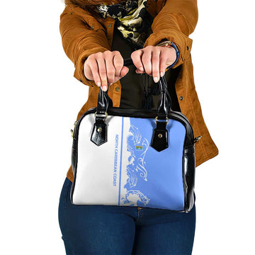 Nicaragua North Caribbean Coast Shoulder Handbag with Ocean Wave Pattern and Dance with the Waves TS04