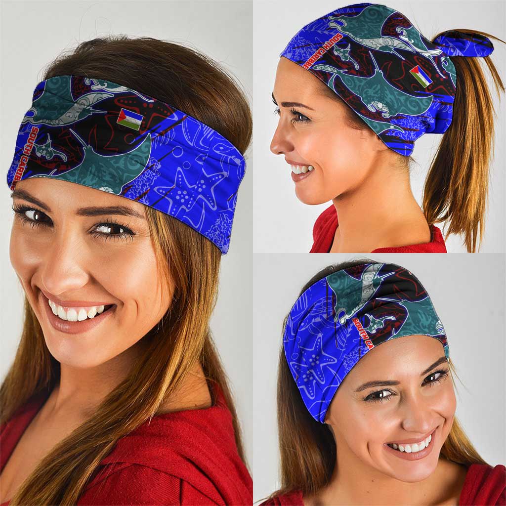 South Caribbean Coast Nicaragua Neck Gaiter with Manta Ray Coral Reef and Dive into the Spirit Design TS04