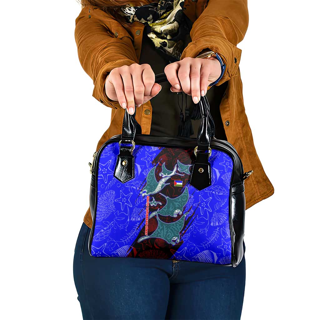 South Caribbean Coast Nicaragua Shoulder Handbag with Manta Ray Coral Reef and Dive into the Spirit Design TS04