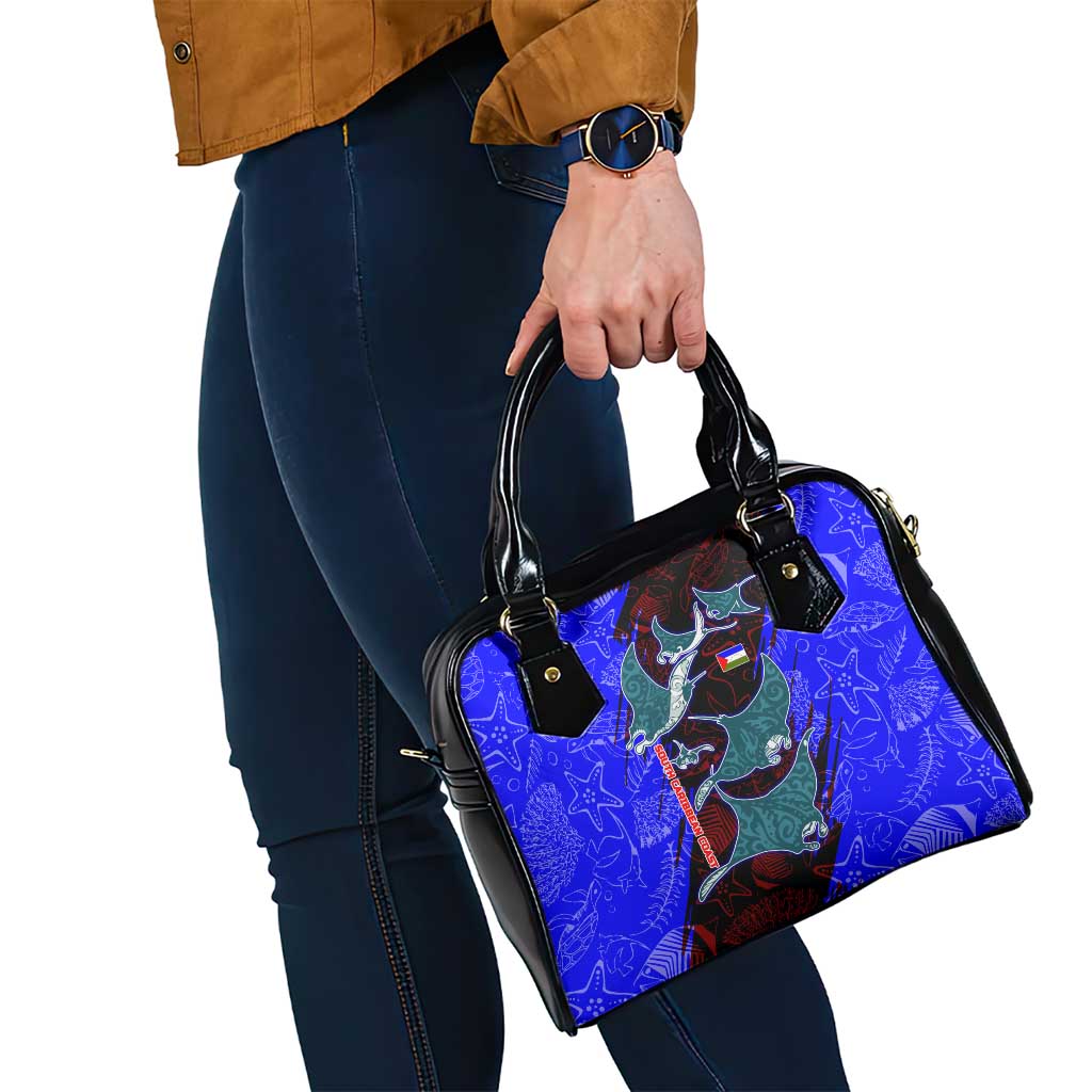 South Caribbean Coast Nicaragua Shoulder Handbag with Manta Ray Coral Reef and Dive into the Spirit Design TS04