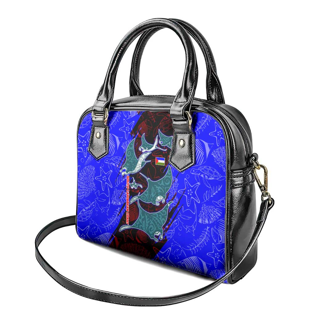 South Caribbean Coast Nicaragua Shoulder Handbag with Manta Ray Coral Reef and Dive into the Spirit Design TS04