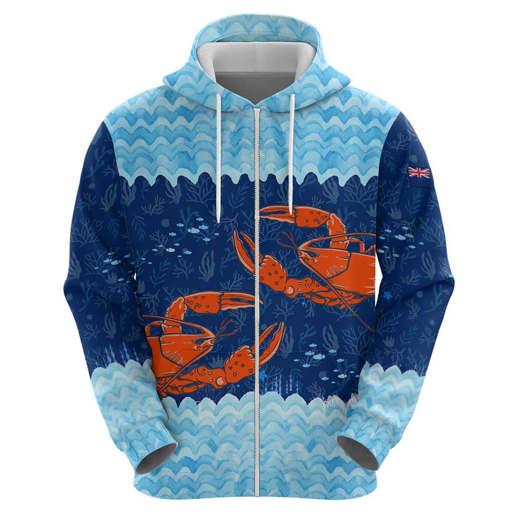 Turks and Caicos Islands Hoodie with Red Crab and Ocean Wave Coral Reef Design TS04