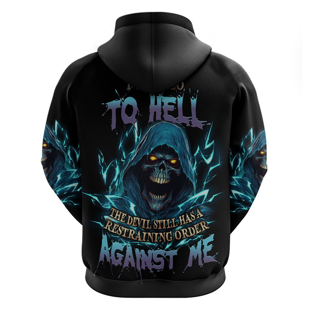 I Can't Go To Hell Mad Reaper Skull Hoodie TS04