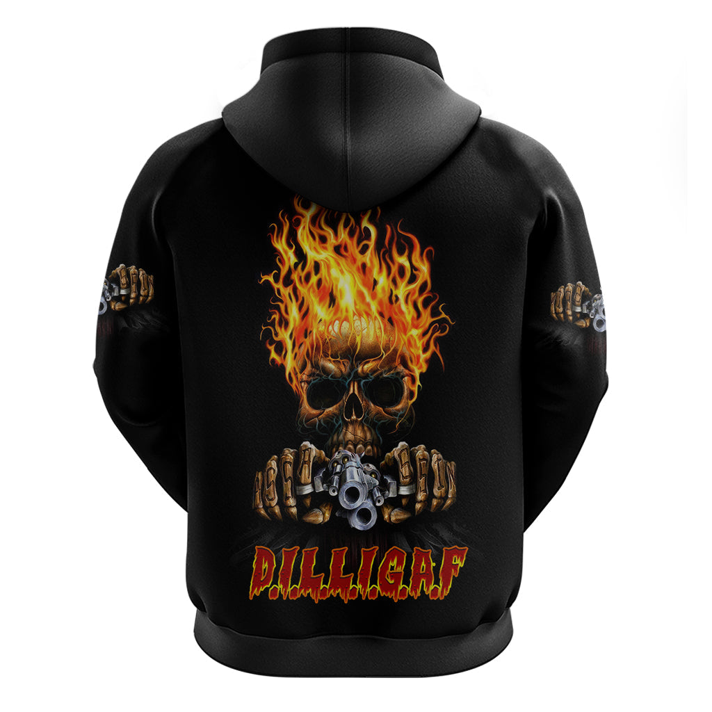 Dilligaf Flame Skull With G Hoodie TS04