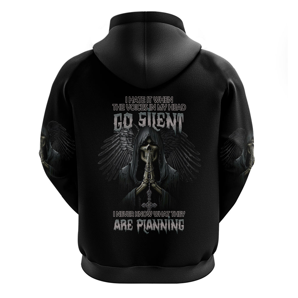 I Hate It When The Voices In My Head Skull Hoodie TS04