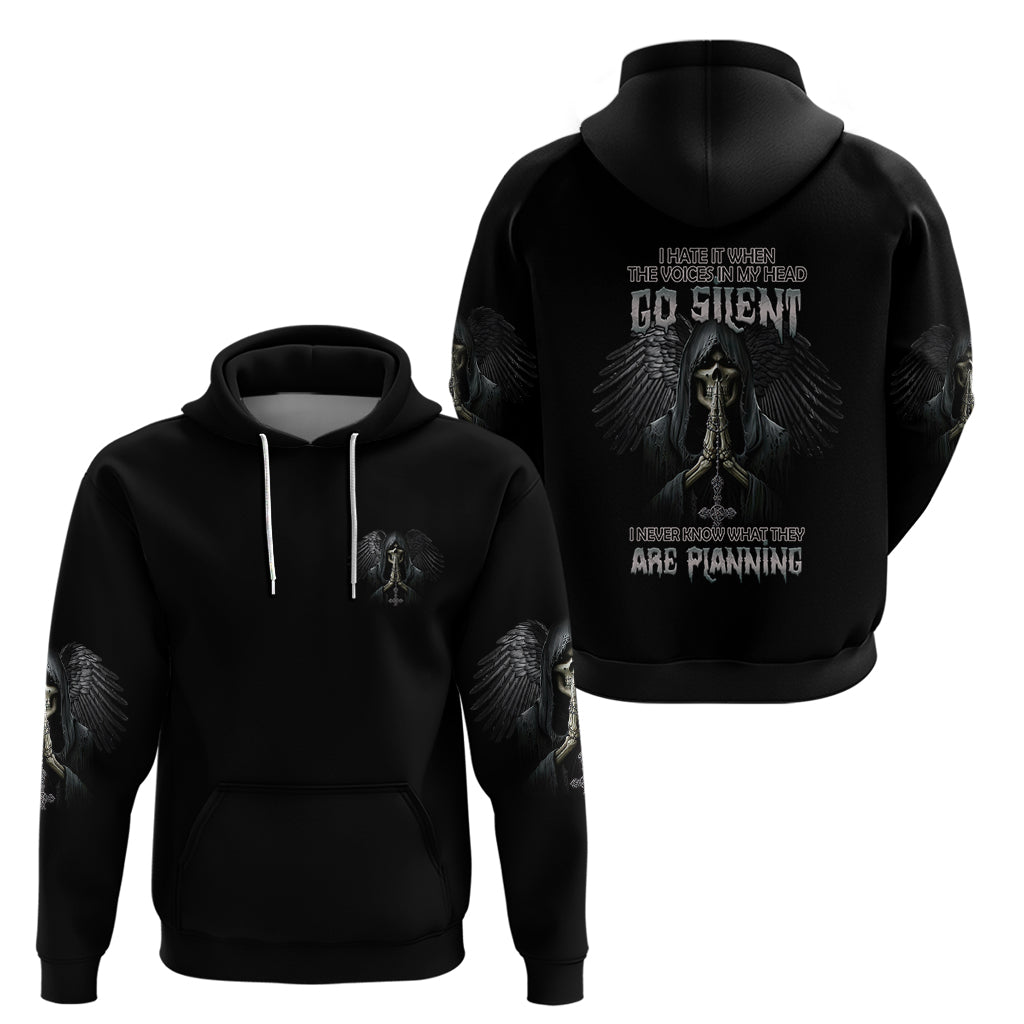 I Hate It When The Voices In My Head Skull Hoodie TS04