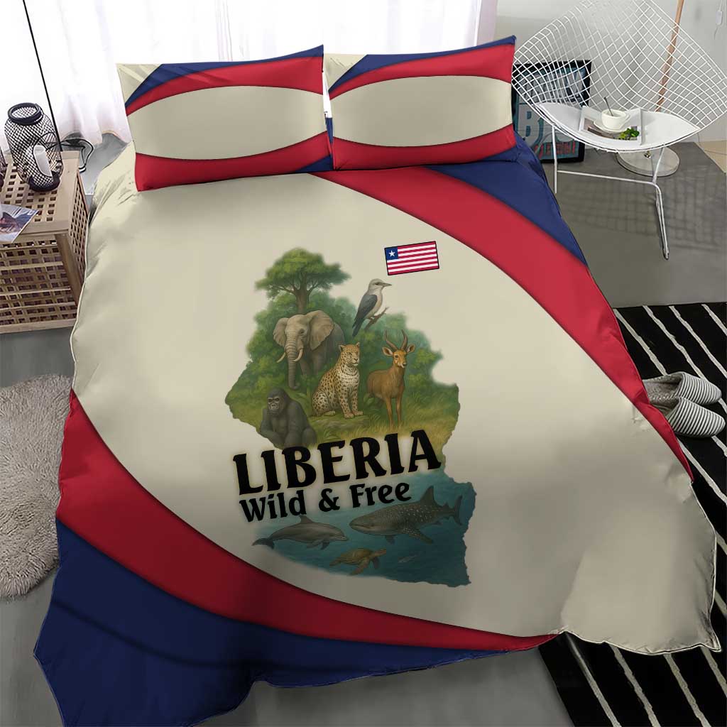 Liberia Wildlife Bedding Set African Safari and Ocean Marine Life TS04