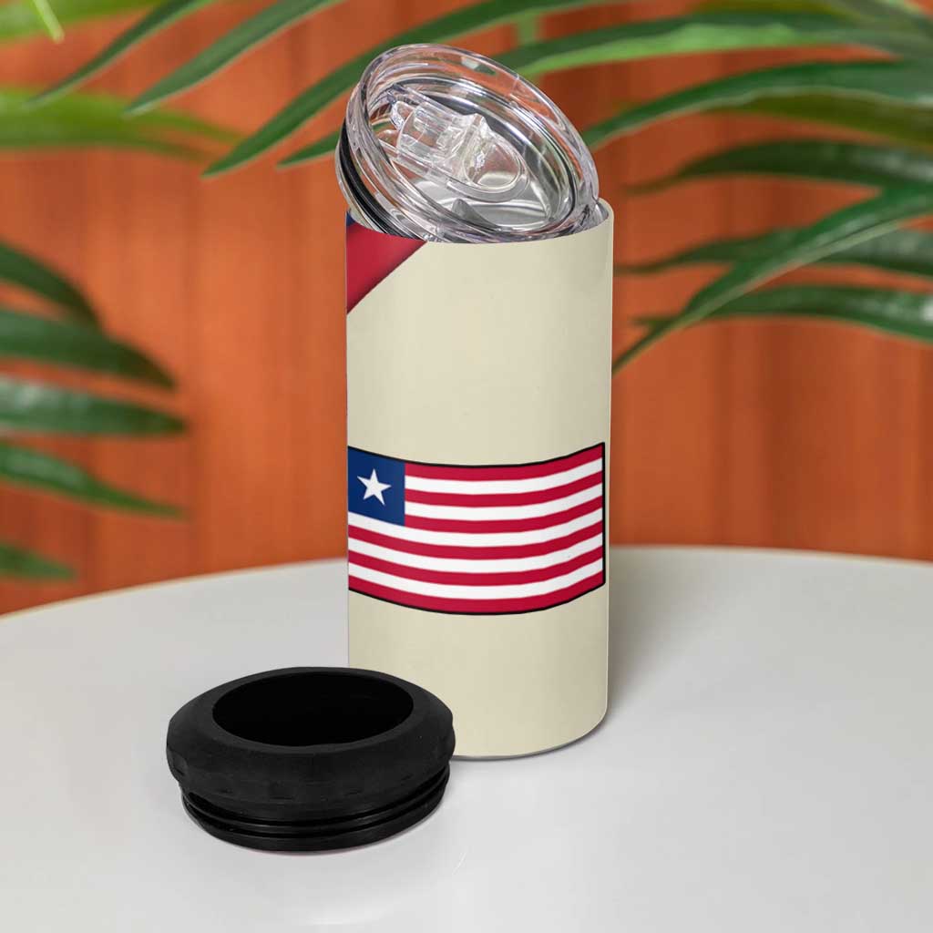 Liberia Wildlife 4 in 1 Can Cooler Tumbler African Safari and Ocean Marine Life TS04