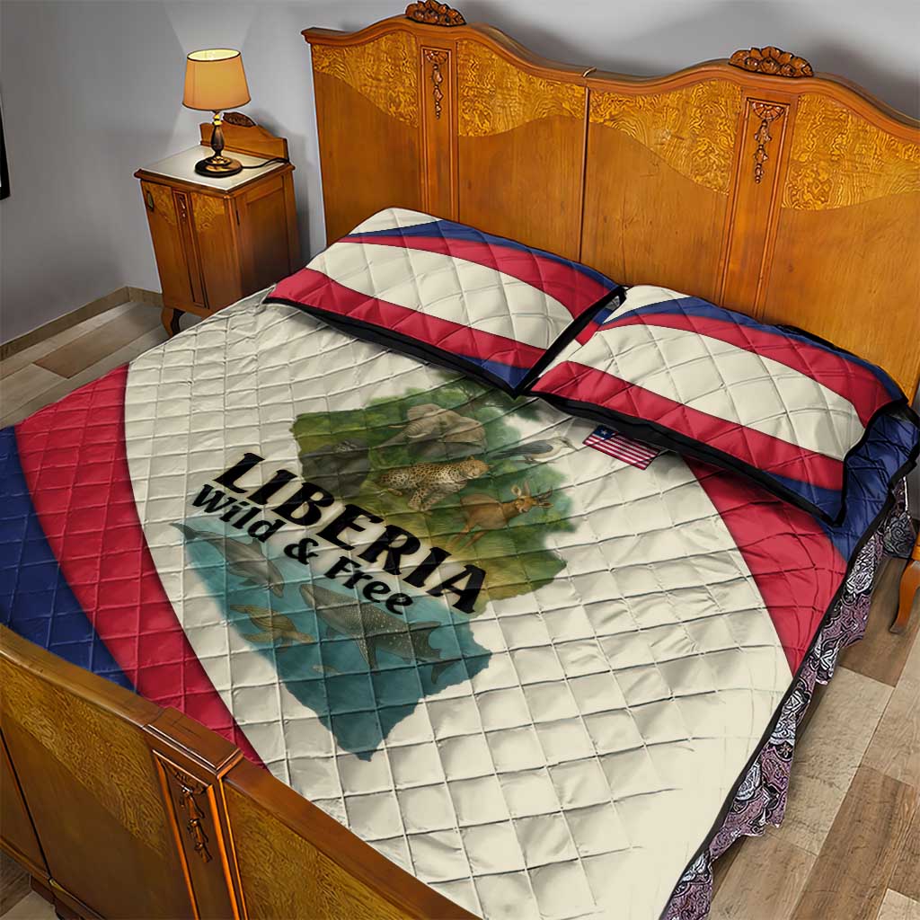 Liberia Wildlife Quilt Bed Set African Safari and Ocean Marine Life TS04