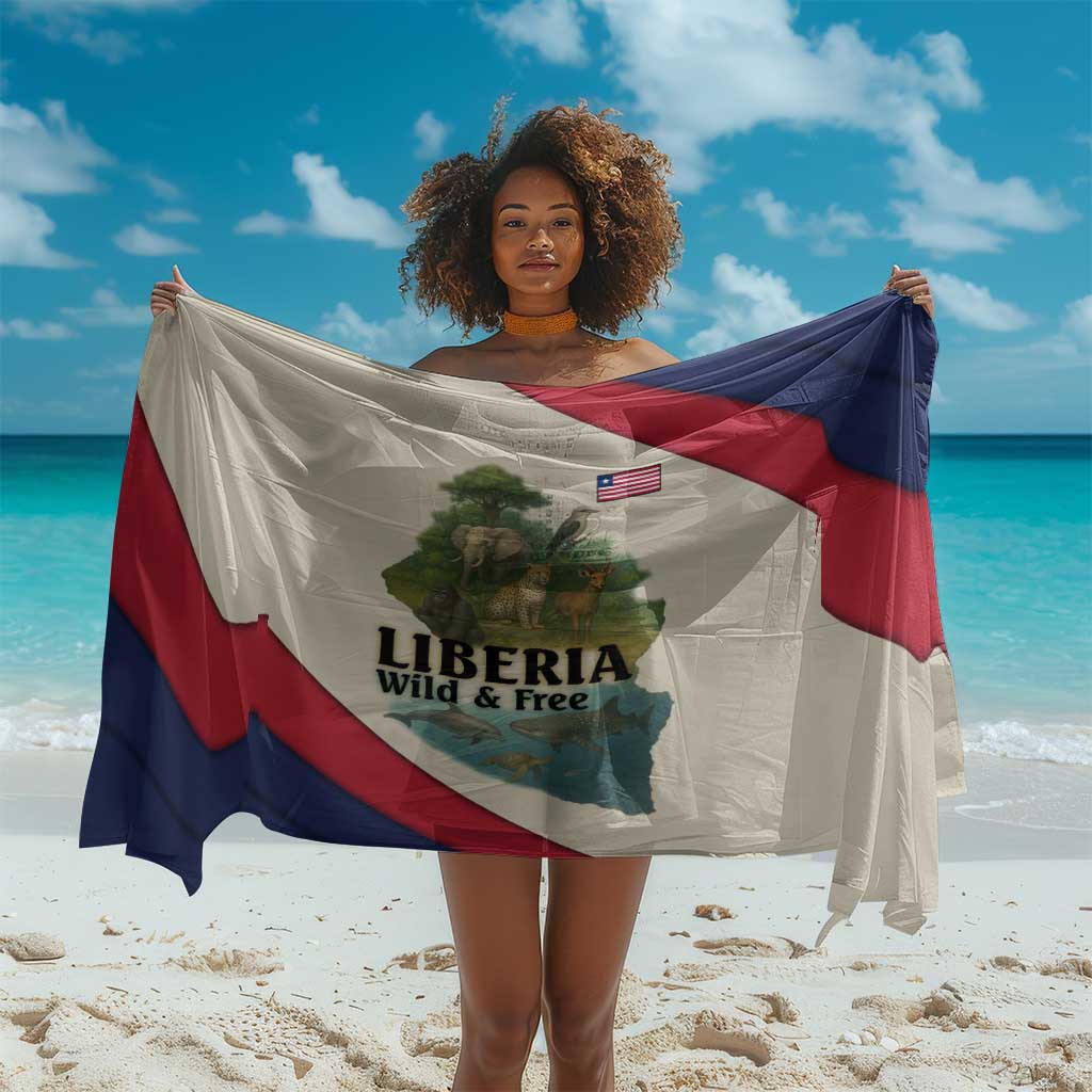 Liberia Wildlife Sarong African Safari and Ocean Marine Life TS04