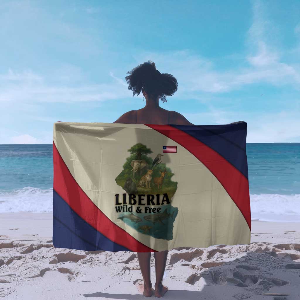Liberia Wildlife Sarong African Safari and Ocean Marine Life TS04