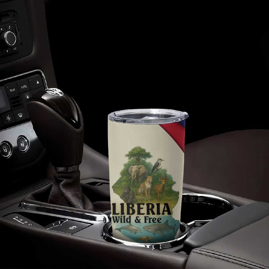 Liberia Wildlife Tumbler Cup African Safari and Ocean Marine Life TS04