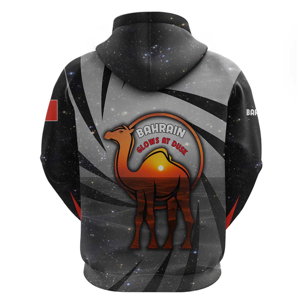 Bahrain Desert Camel Hoodie with Sunset Glow and Starry Sky TS04