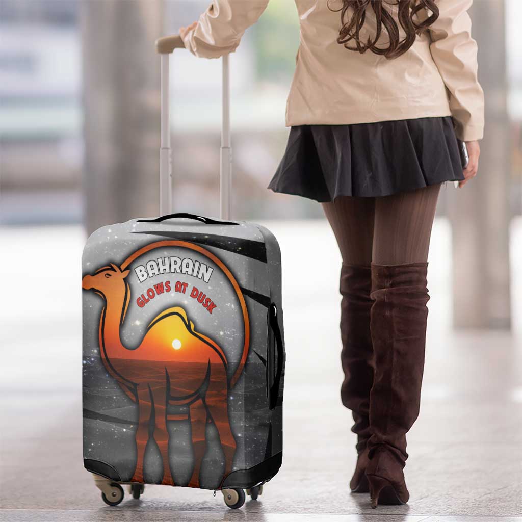 Bahrain Desert Camel Luggage Cover with Sunset Glow and Starry Sky TS04