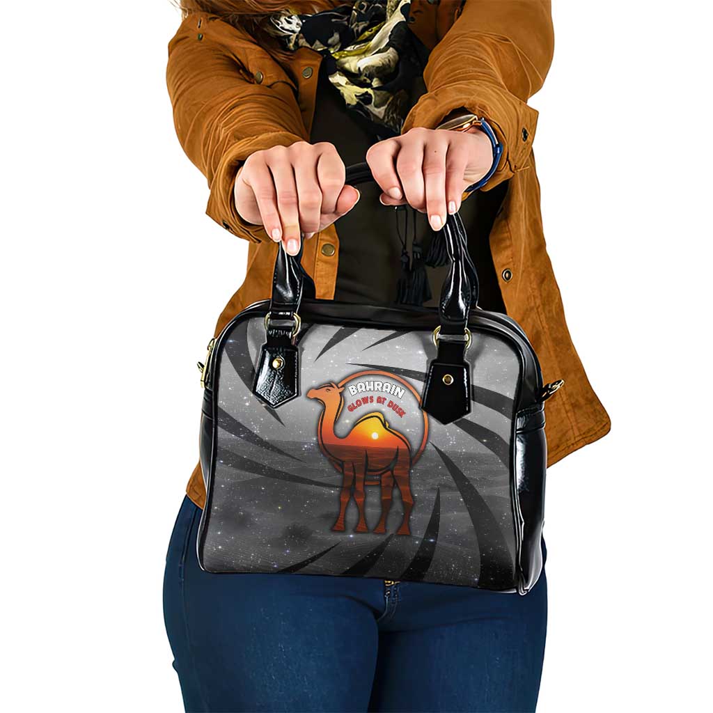 Bahrain Desert Camel Shoulder Handbag with Sunset Glow and Starry Sky TS04