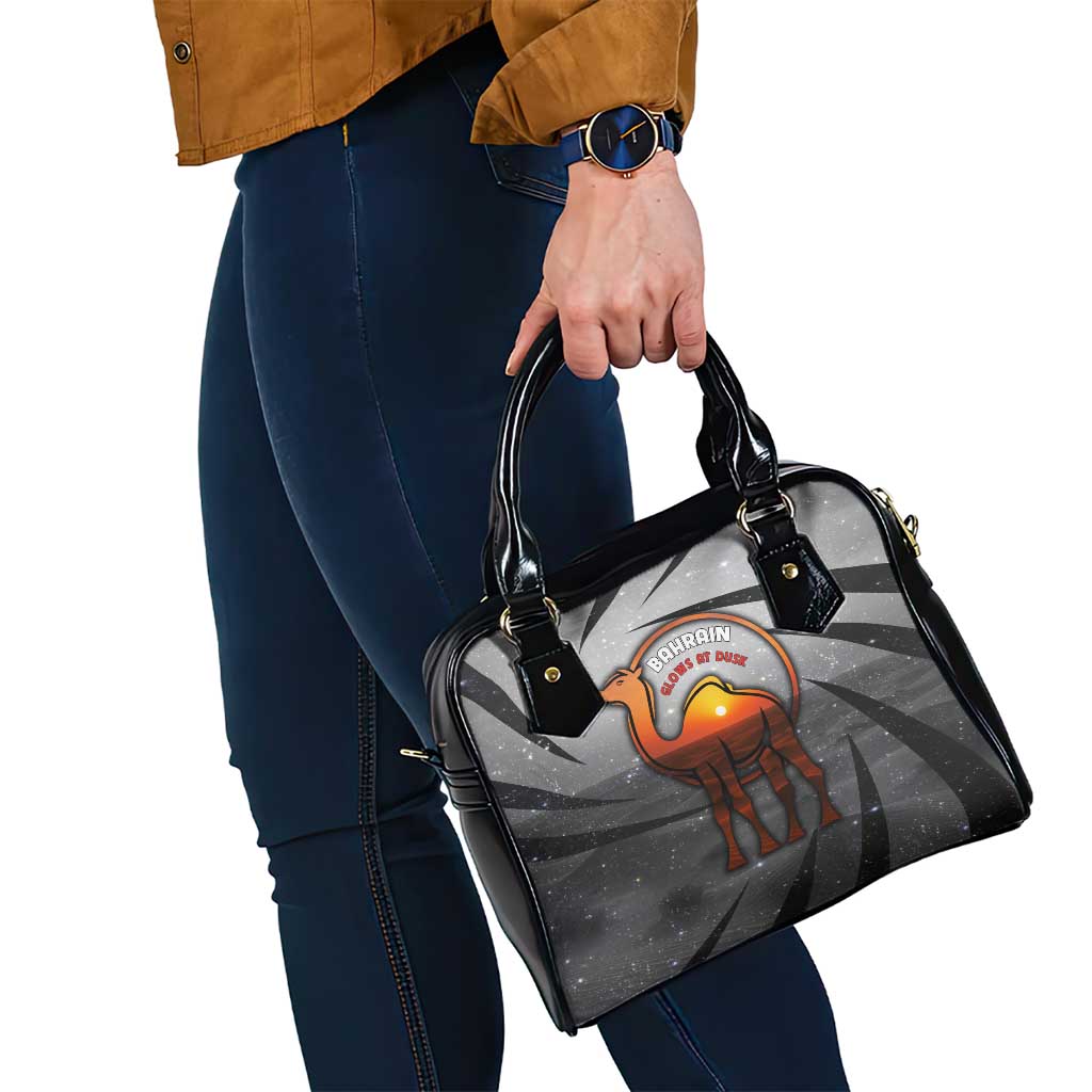 Bahrain Desert Camel Shoulder Handbag with Sunset Glow and Starry Sky TS04