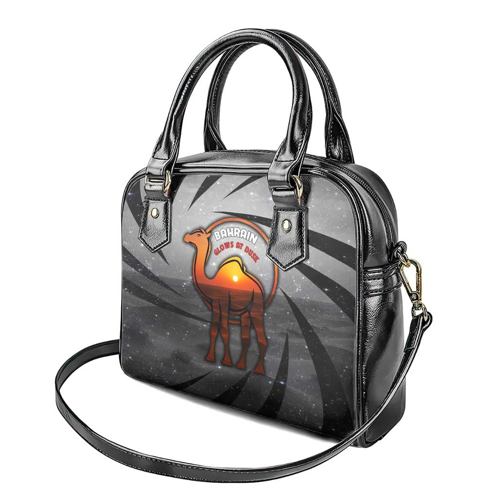 Bahrain Desert Camel Shoulder Handbag with Sunset Glow and Starry Sky TS04