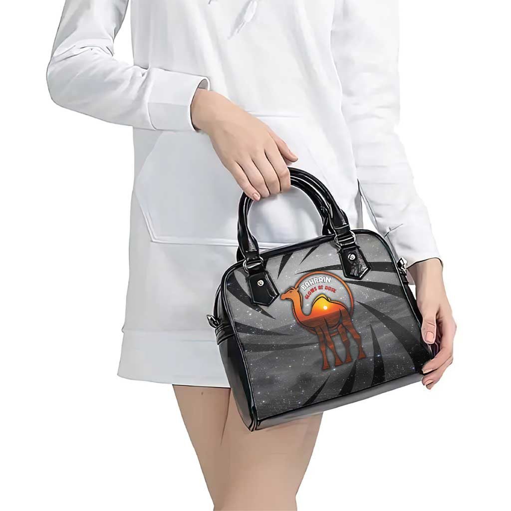 Bahrain Desert Camel Shoulder Handbag with Sunset Glow and Starry Sky TS04