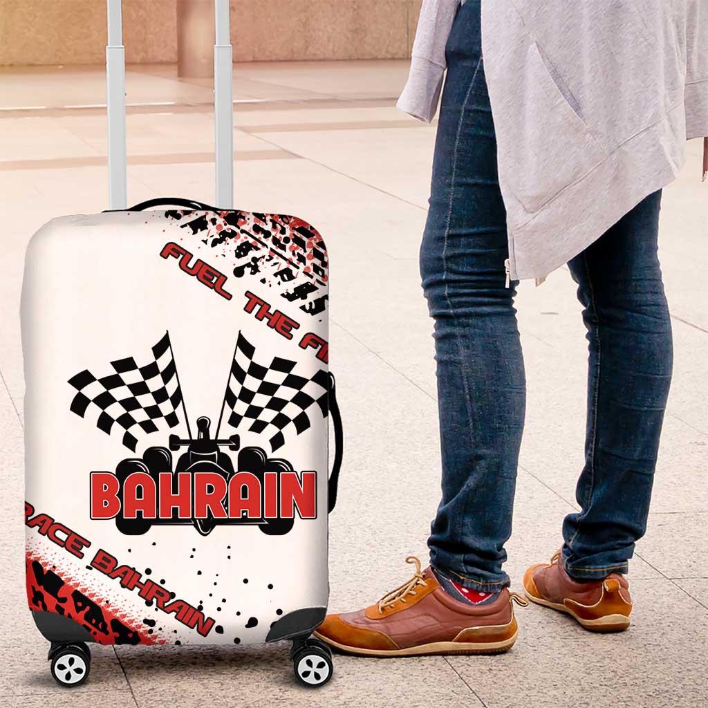 Formula 1 Inspired Bahrain Race Luggage Cover with Checkered Flag Print TS04
