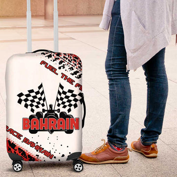 Formula 1 Inspired Bahrain Race Luggage Cover with Checkered Flag Print TS04