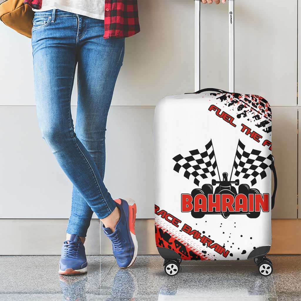 Formula 1 Inspired Bahrain Race Luggage Cover with Checkered Flag Print TS04